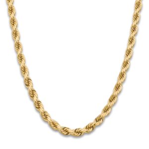 10K Yellow Gold Rope Chain – Diamond Cut (5MM)
