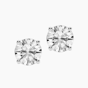 14K White Gold Diamond Stud Earrings 2.0 Carat each