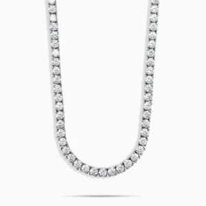 925 Sterling Silver Moissanite Tennis Necklace