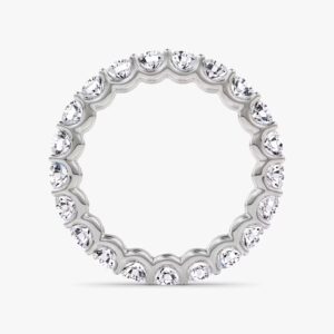 14K White Gold Round Diamond Eternity Ring