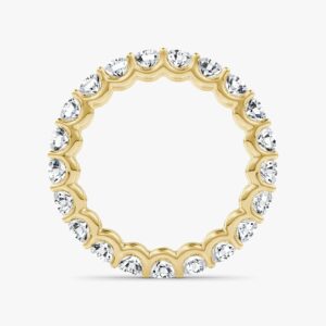 14K Yellow Gold Round Diamond Eternity Ring