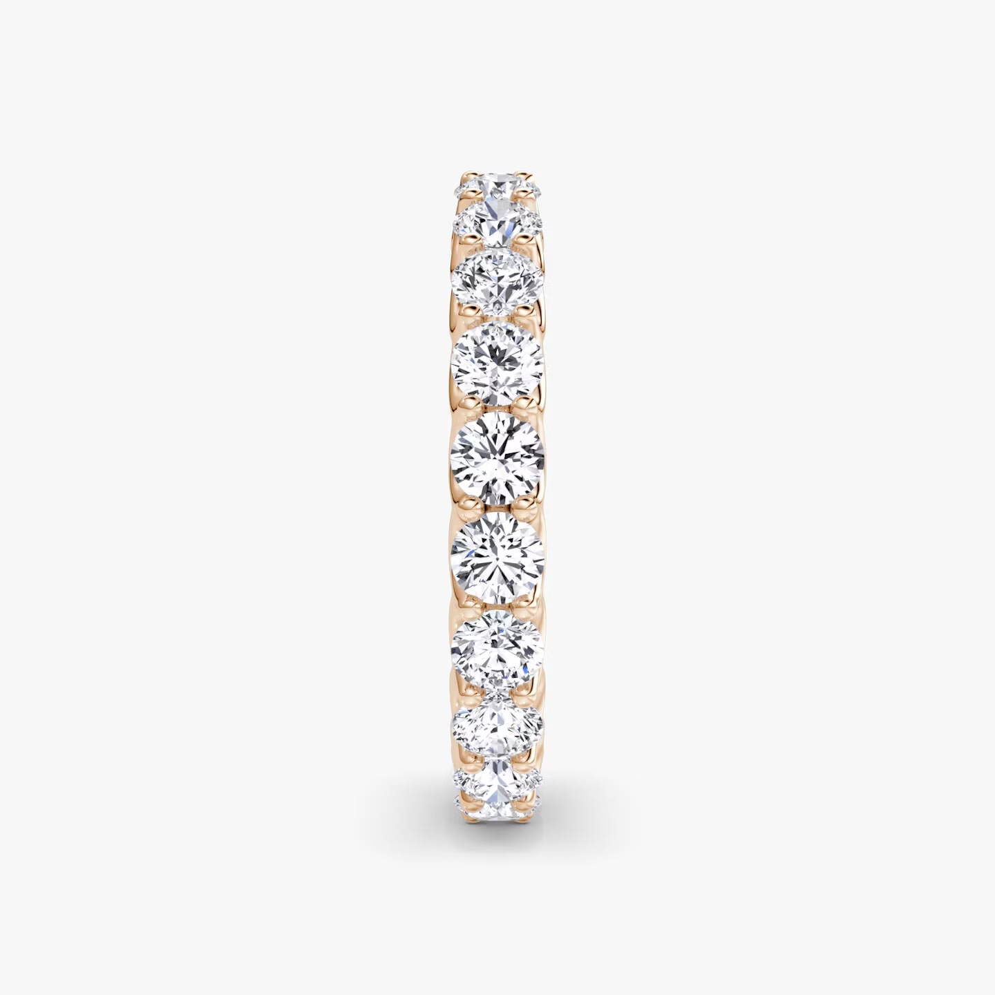 14K Rose Gold Round Diamond Eternity Ring - Image 2