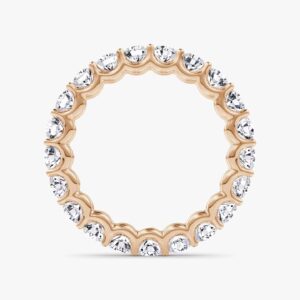 14K Rose Gold Round Diamond Eternity Ring