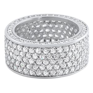 10K White Gold Men’s Diamond Eternity Ring
