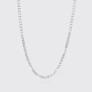925 Sterling Silver 5MM Moissanite Tennis Chain
