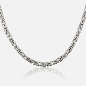 925 Sterling Silver 5MM bynzantine Link Chain