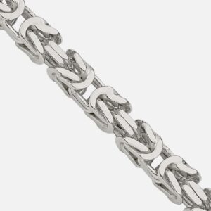 925 Sterling Silver 5MM bynzantine Link Chain