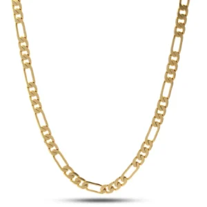 10K Yellow Gold 5MM Figaro Necklace