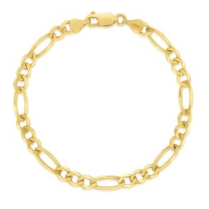 10K Yellow Gold 5MM Figaro Bracelet