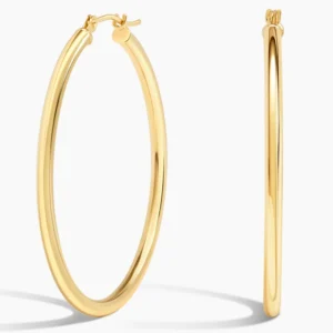 10K Yellow Gold Medium Hoop Earrings