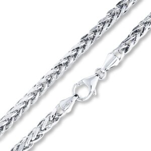 10K White Gold Wheat Chain